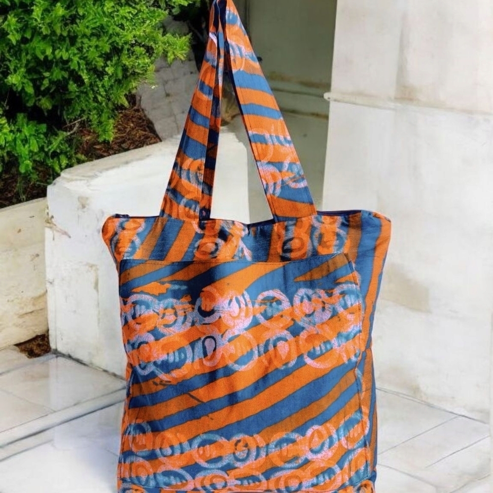 Vibrant Striped Tote Bag